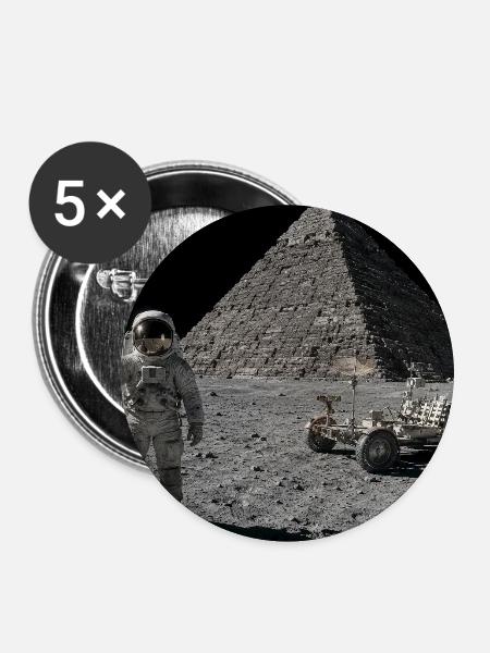 Begegnung mit der Mondpyramide - Buttons mittel 32 mm (5er Pack) - Weiß