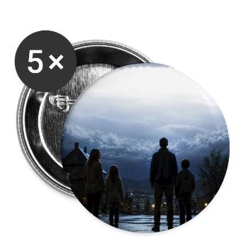 Himmlischer Ring in einem Familienviertel - Buttons mittel 32 mm (5er Pack) - Weiß - Vorne