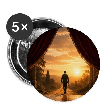 Geh zur Goldenen Morgendämmerung - Buttons mittel 32 mm (5er Pack) - Weiß - Vorne