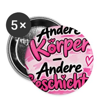 Andere Körper, Andere Geschichten - Buttons mittel 32 mm (5er Pack) - Weiß - Vorne