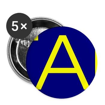 Staff - Buttons mittel 32 mm (5er Pack) - Weiß - Vorne