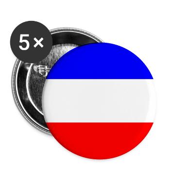 Flag farmers protest - Buttons medium 1.26"/32 mm (5-pack) - white - Front