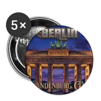 Brandenburger Tor - Buttons mittel 32 mm (5er Pack) - Weiß - Vorne