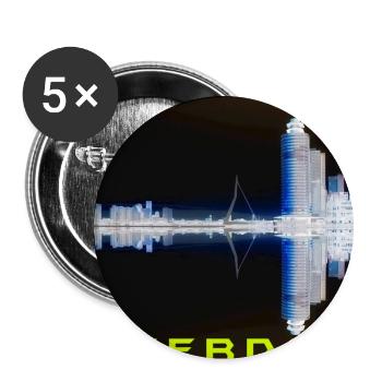 Futuristic Rotterdam Skyline Reflection - Buttons medium 1.26"/32 mm (5-pack) - white - Front