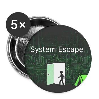System Escape - Buttons mittel 32 mm (5er Pack) - Weiß - Vorne