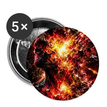 Das nackte Bewusstsein - Buttons mittel 32 mm (5er Pack) - Weiß - Vorne