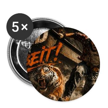 Held der Arbeit Tiger-Action - Buttons mittel 32 mm (5er Pack) - Weiß - Vorne