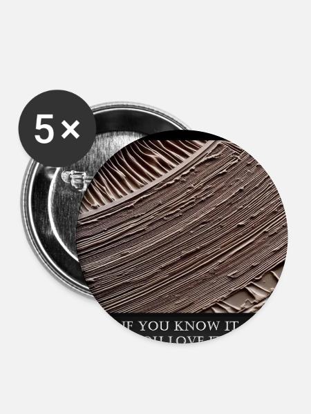 Vinyl Fan - Buttons mittel 32 mm (5er Pack) - Weiß