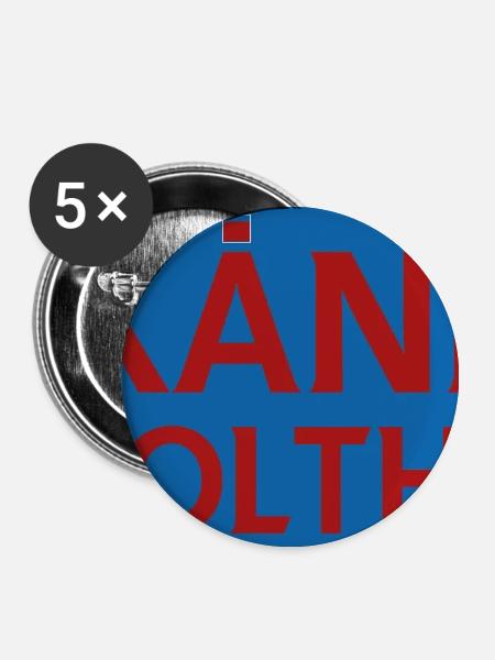 Skånes Pride-Emblem - Buttons mittel 32 mm (5er Pack) - Weiß