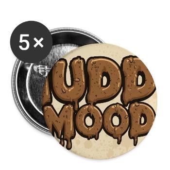 Conception de lettrage d’ambiance boueuse - Lot de 5 moyens badges (32 mm) - blanc - Devant