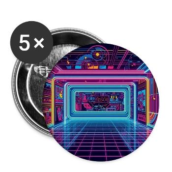 Dance Room - Buttons medium 1.26"/32 mm (5-pack) - white - Front