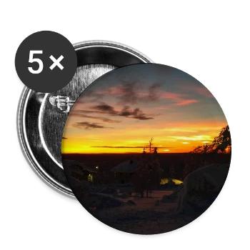 Sunset in a snowy landscape - Buttons medium 1.26"/32 mm (5-pack) - white - Front