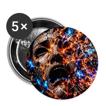 Das Zerbrechen der Persona - Buttons mittel 32 mm (5er Pack) - Weiß - Vorne