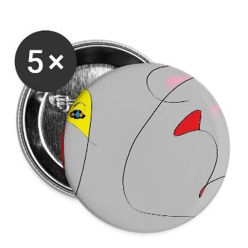 Un premier rendez-vous gênant - Lot de 5 moyens badges (32 mm) - blanc - Devant