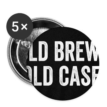 Cold Brew & Cold Cases - Buttons mittel 32 mm (5er Pack) - Weiß - Vorne