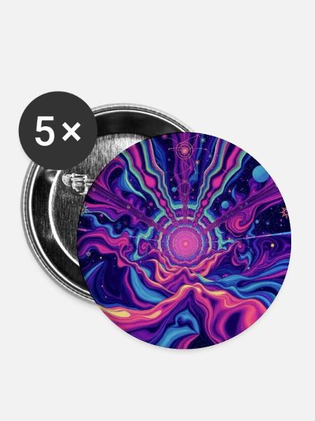 MDMA - Buttons mittel 32 mm (5er Pack) - Weiß