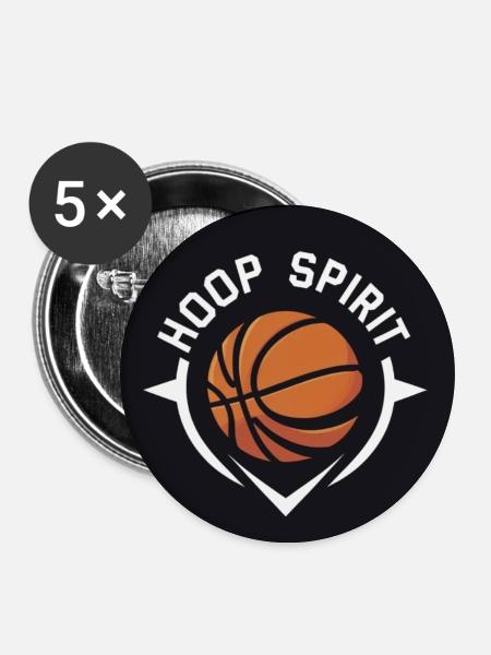 Hoop Spirit - Buttons mittel 32 mm (5er Pack) - Weiß