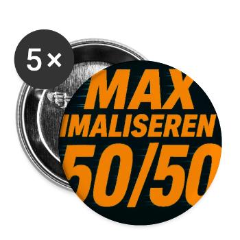 Maximize 50/50 - Buttons medium 1.26"/32 mm (5-pack) - white - Front
