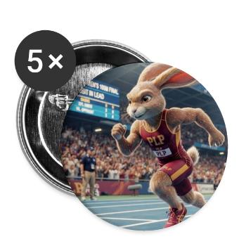 Rabbit Sprint on the Track - Buttons medium 1.26"/32 mm (5-pack) - white - Front