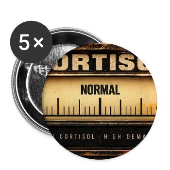 Cortisol Messgerät Vintage - Buttons mittel 32 mm (5er Pack) - Weiß - Vorne
