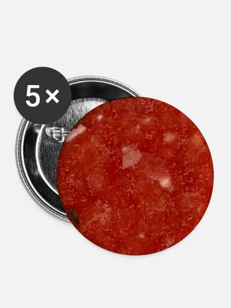 Tomatensauce - Buttons mittel 32 mm (5er Pack) - Weiß