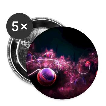 Neon basketball - Buttons medium 1.26"/32 mm (5-pack) - white - Front