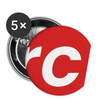 Bierchen Logo - Buttons mittel 32 mm (5er Pack) - Weiß - Vorne