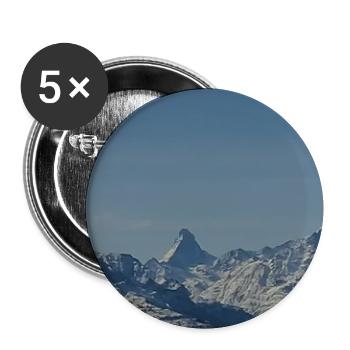 Matterhorn view - Buttons mittel 32 mm (5er Pack) - Weiß - Vorne