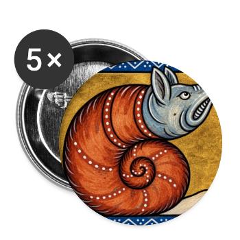 Testudo: Die mittelalterliche Schnecke... Wahrscheinlich - Buttons mittel 32 mm (5er Pack) - Weiß - Vorne