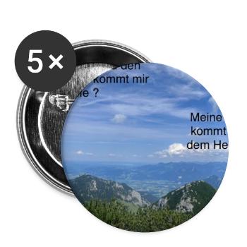Bergblick Psalm Vertrauen - Buttons mittel 32 mm (5er Pack) - Weiß - Vorne