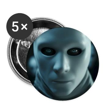 Enigmatic Azure Masks - Buttons mittel 32 mm (5er Pack) - Weiß - Vorne