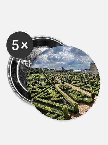 Villandry-Gärten - Buttons mittel 32 mm (5er Pack) - Weiß