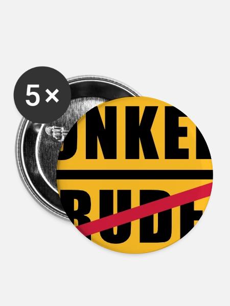 Bruder - Onkel - Buttons mittel 32 mm (5er Pack) - Weiß
