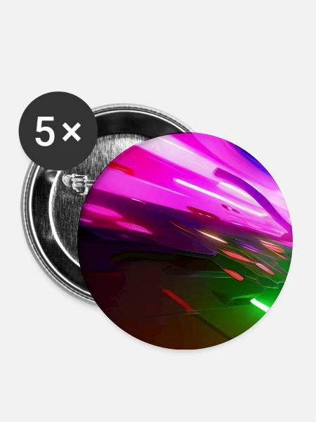 Muster und Formen - Buttons mittel 32 mm (5er Pack) - Weiß