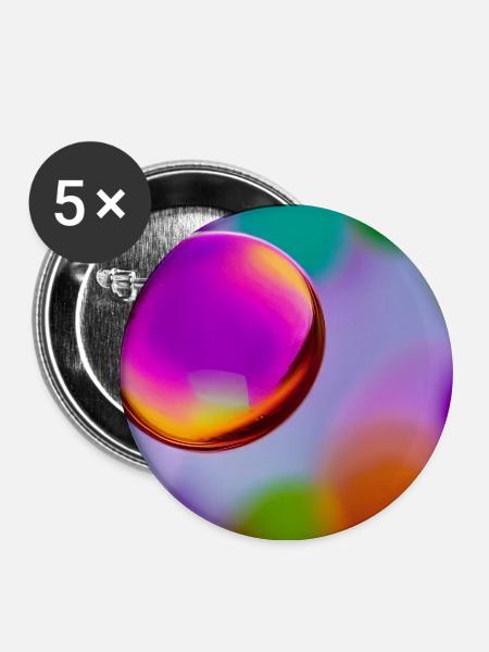 Seifenblase - Buttons mittel 32 mm (5er Pack) - Weiß