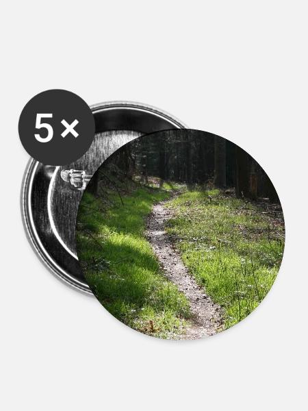 GREEN WAY - Buttons mittel 32 mm (5er Pack) - Weiß