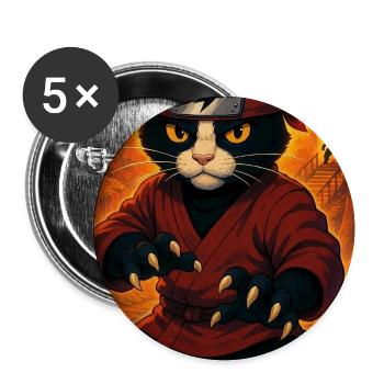 Lokinja bunt - Buttons mittel 32 mm (5er Pack) - Weiß - Vorne