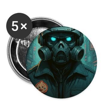 WIR SIND DER FEHLER - Buttons mittel 32 mm (5er Pack) - Weiß - Vorne