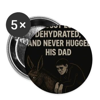 Male Loneliness - Buttons medium 1.26"/32 mm (5-pack) - white - Front