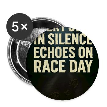 Step_in_Silence - Lot de 5 moyens badges (32 mm) - blanc - Devant