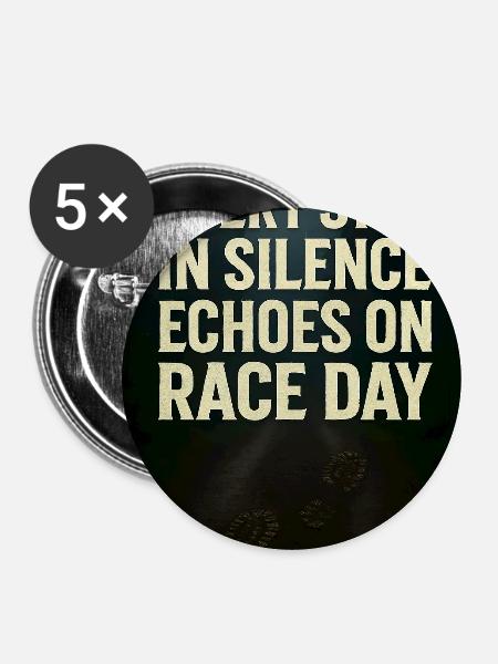 Step_in_Silence - Buttons mittel 32 mm (5er Pack) - Weiß