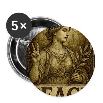 Symbolischer Frieden und Gelassenheit Illustration - Buttons mittel 32 mm (5er Pack) - Weiß - Vorne