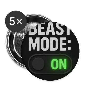 Beast Mod Turn On Switch Design - Buttons medium 1.26"/32 mm (5-pack) - white - Front