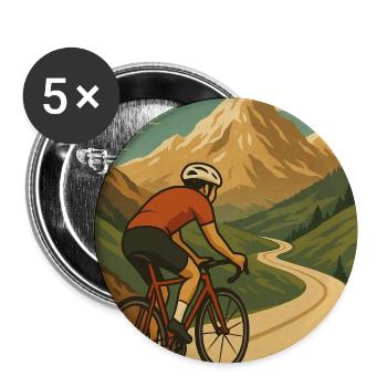 Bike Pass Mountain Pass - Buttons medium 1.26"/32 mm (5-pack) - white - Front