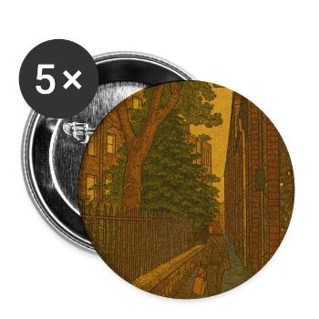 Edinburgh Straßen und Täler Illustration - Buttons mittel 32 mm (5er Pack) - Weiß - Vorne