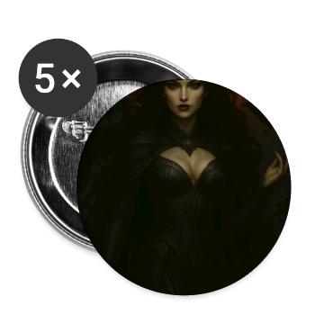 Dark Goddess and Crows – Red Moon - Buttons medium 1.26"/32 mm (5-pack) - white - Front