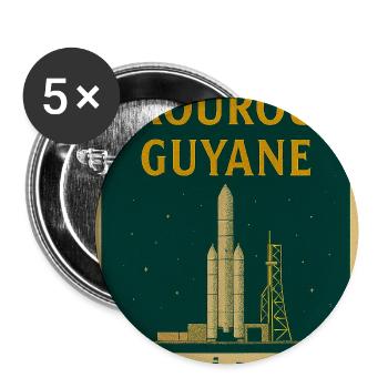 Kourou Space Center French Guiana - Buttons medium 1.26"/32 mm (5-pack) - white - Front