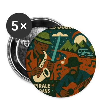 Blues und Jazz der Vergessenen Länder - Buttons mittel 32 mm (5er Pack) - Weiß - Vorne