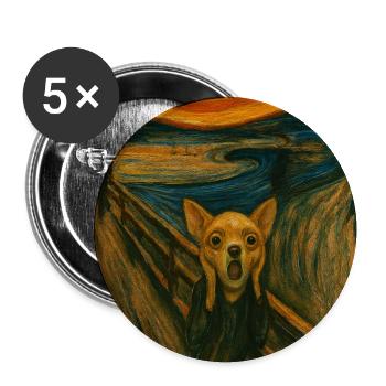 Dread dog on the coastal path - Buttons medium 1.26"/32 mm (5-pack) - white - Front