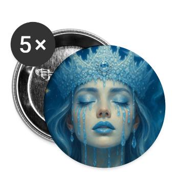 Eisige Mondkönigin - Buttons mittel 32 mm (5er Pack) - Weiß - Vorne